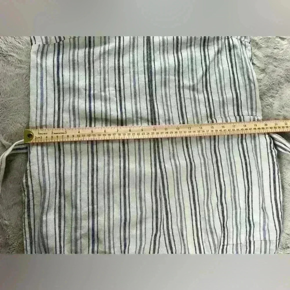 Sonoma Belted Jumpsuit Linen Blend Sz M. Cropped Wide Leg VNeck Sleeveless NWT - Picture 7 of 15